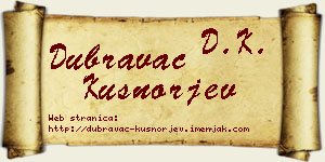 Dubravac Kušnorjev vizit kartica